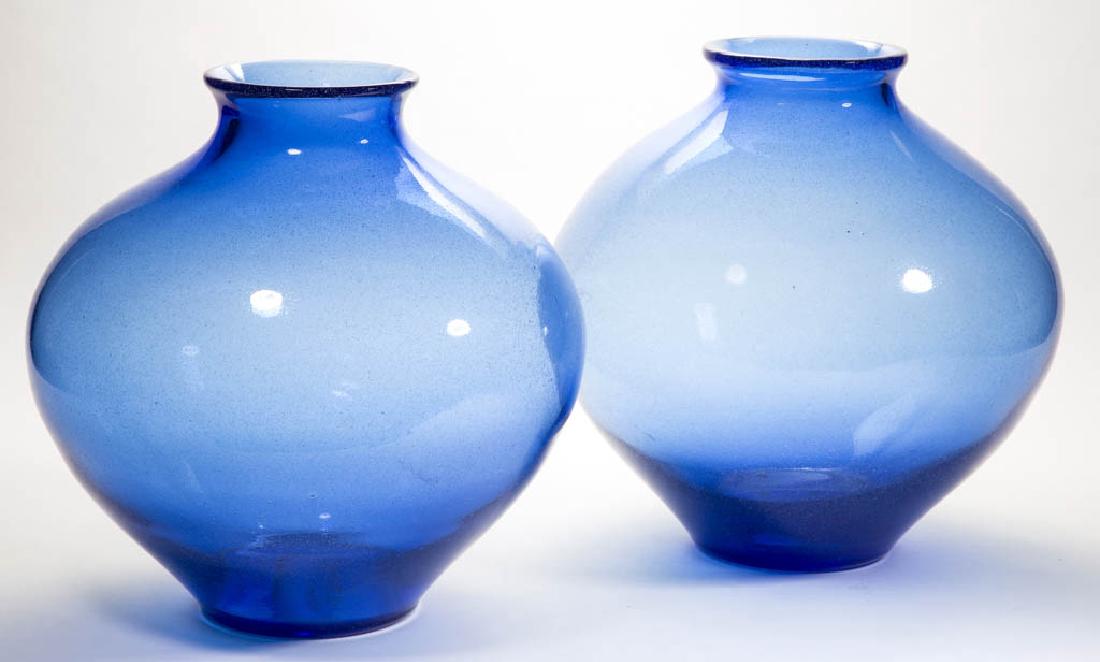 BLENKO GLASS - WINSLOW ANDERSON PAIR OF LARGE BULBOUS (1 of 1)