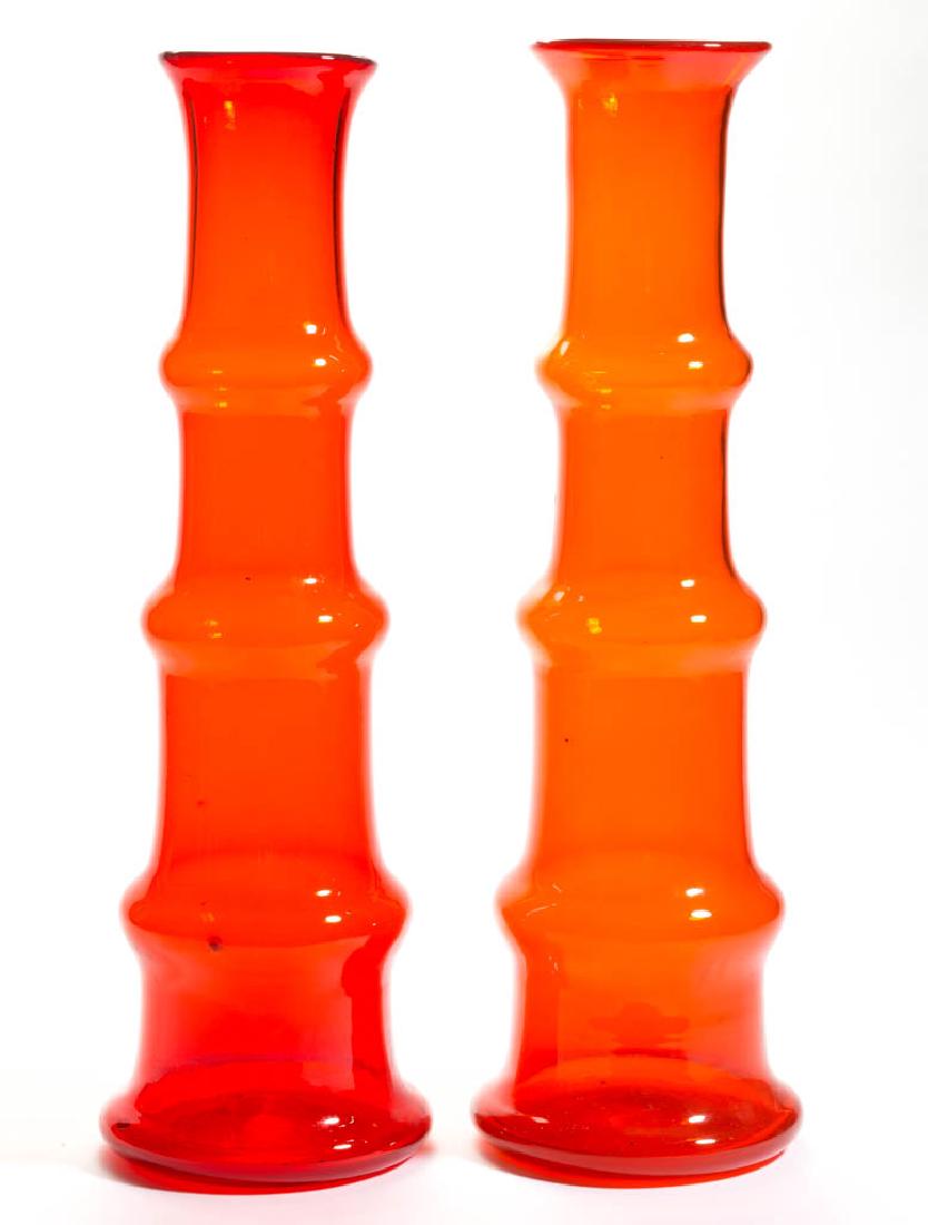 BLENKO NO. 5716 BAMBOO GLASS - WAYNE HUSTED PAIR OF (1 of 1)