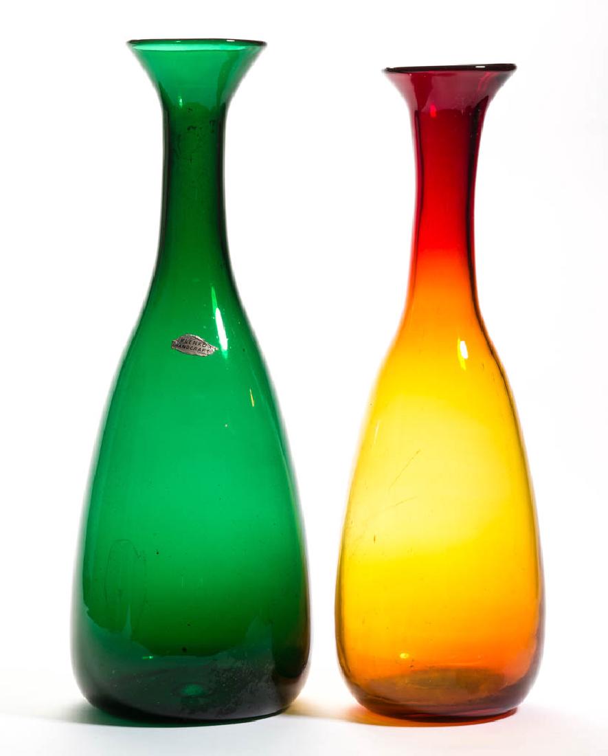 BLENKO GLASS - WINSLOW ANDERSON LARGE BOTTLE VASES, LOT (1 of 1)
