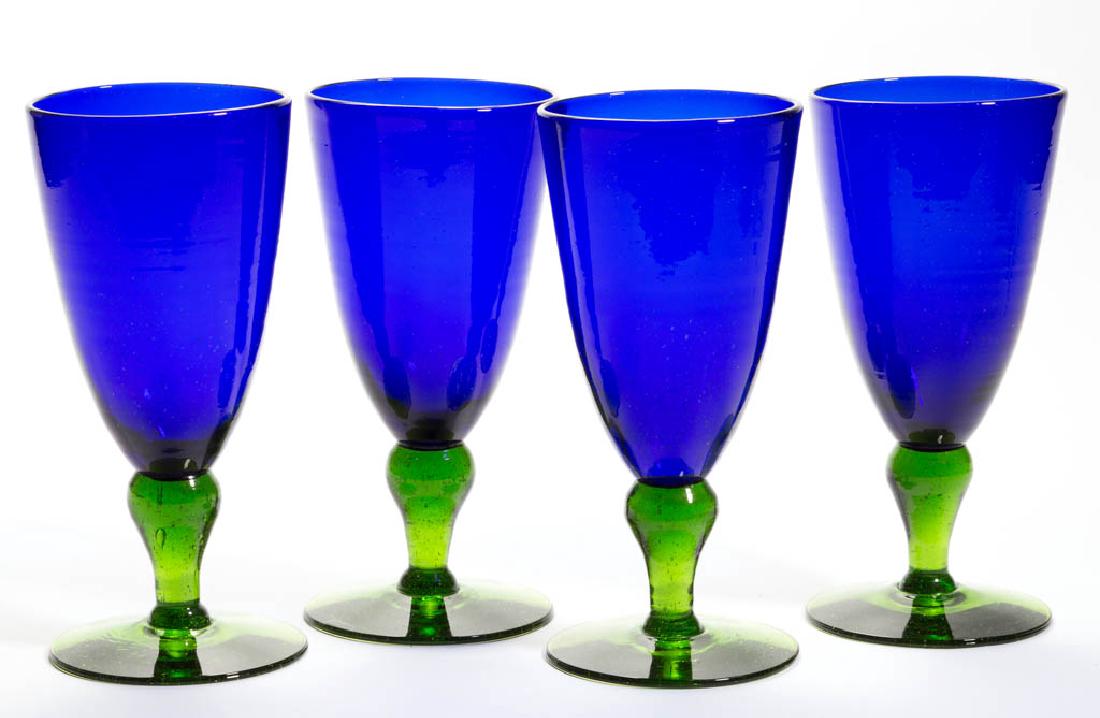 BLENKO GLASS - WINSLOW ANDERSON GOBLETS, LOT OF FOUR (1 of 1)