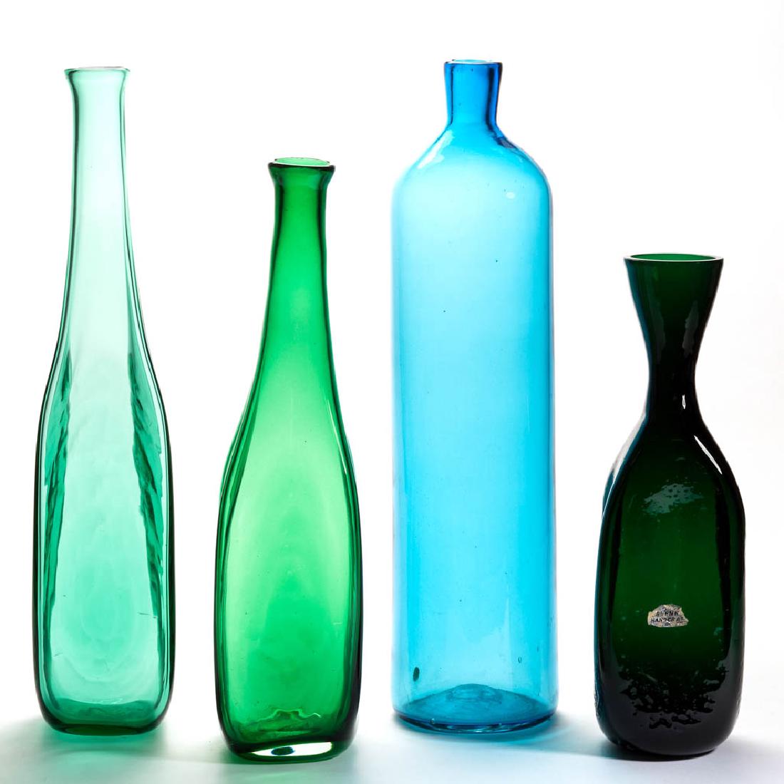 BLENKO GLASS - WINSLOW ANDERSON BOTTLE VASES, LOT OF (1 of 1)