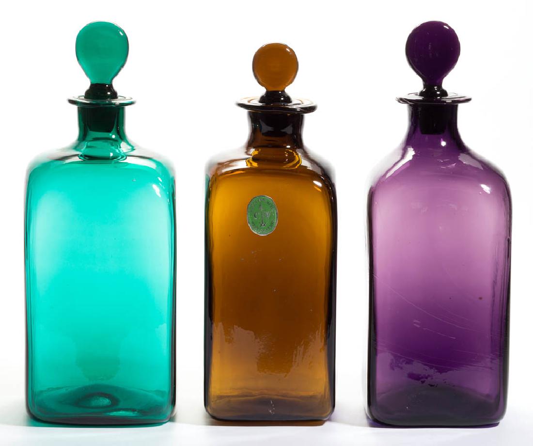 BLENKO / WILLIAMSBURG RESTORATION DECANTERS, LOT OF (1 of 1)