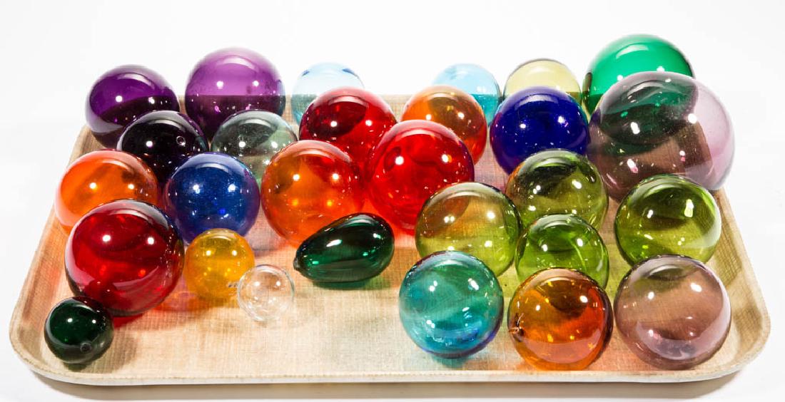 BLENKO BLOWN GLASS BUBBLES / DECORATION BALLS, LOT OF (1 of 1)