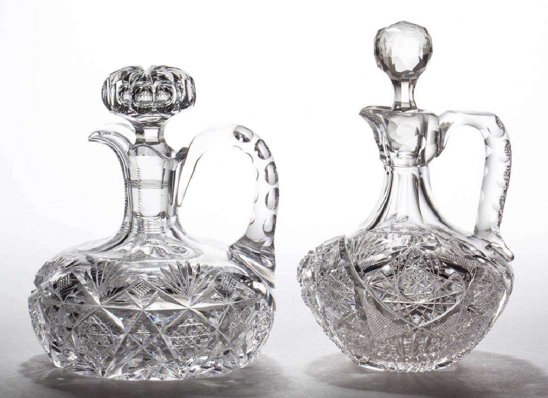 AMERICAN BRILLIANT CUT GLASS WHISKEY JUG / DECANTERS, (1 of 1)