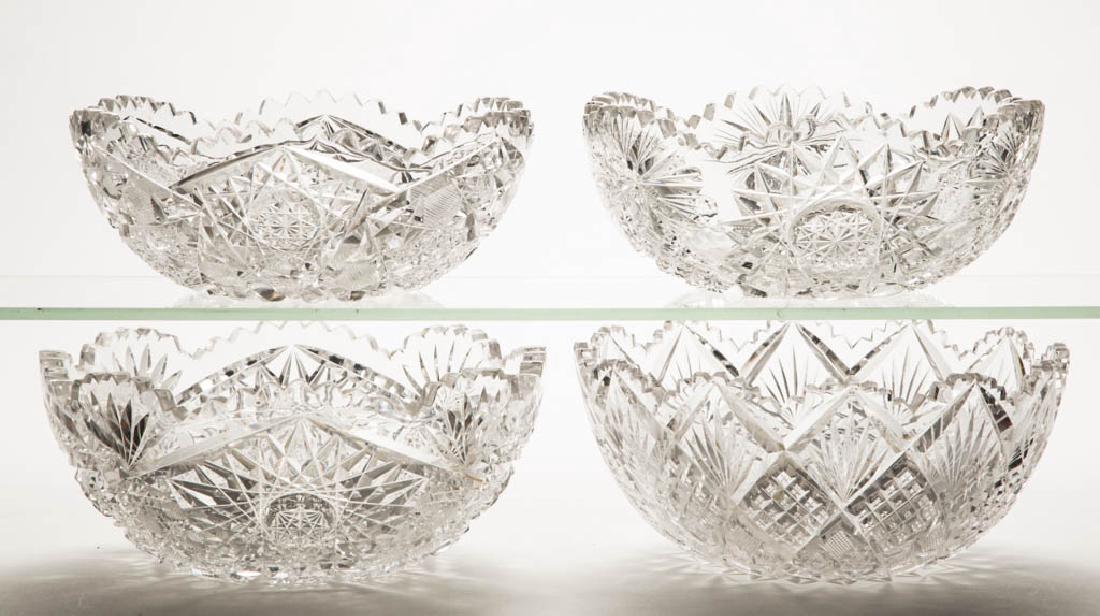 ASSORTED AMERICAN BRILLIANT CUT GLASS SERVING BOWLS, (1 of 5)