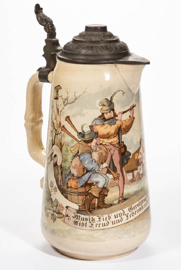 GERMAN METTLACH CERAMIC STEIN (1 of 2)