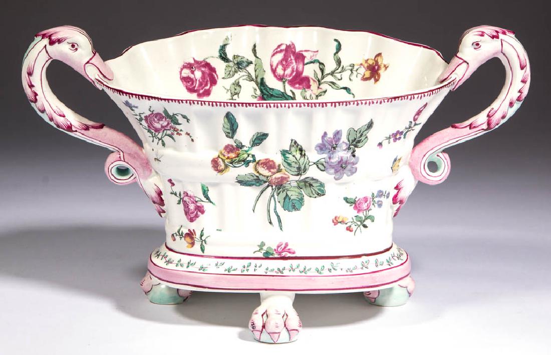 FRENCH FAIENCE MAJOLICA CERAMIC VASE / URN (1 of 4)