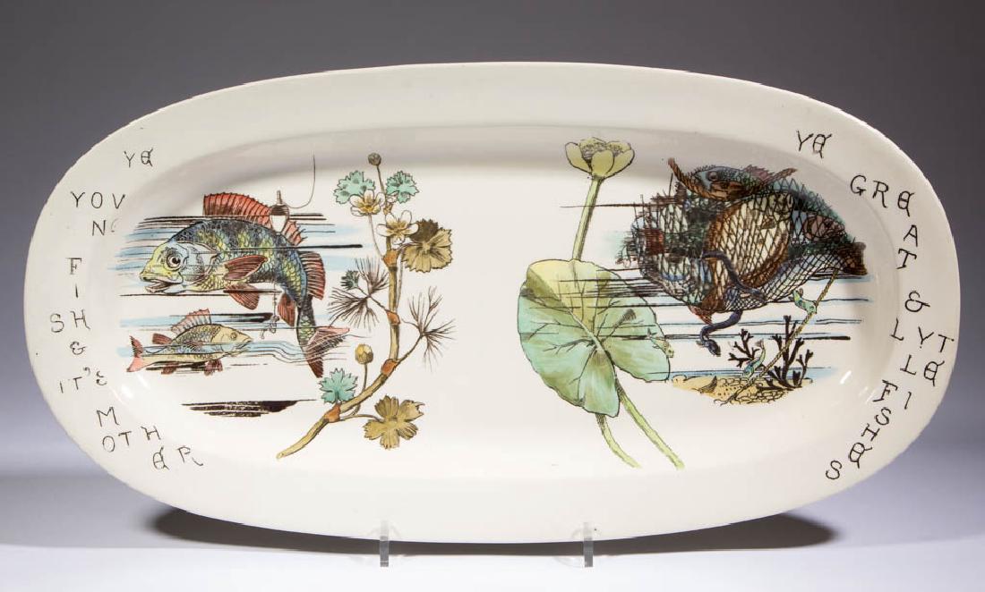 ENGLISH COPELAND FISH CERAMIC PLATTER (1 of 1)