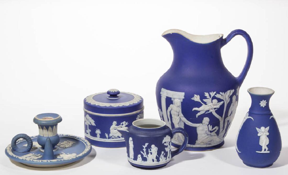 ASSORTED JASPERWARE CERAMIC ARTICLES, LOT OF FIVE (1 of 1)