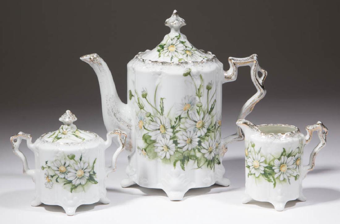 R. S. PRUSSIA PORCELAIN THREE PIECE TEA SET (1 of 1)