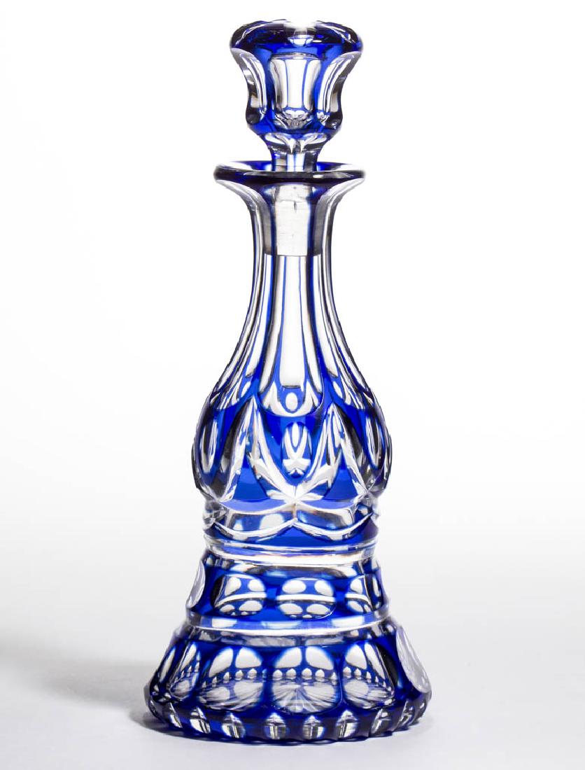 CUT OVERLAY SWAG AND PUNTY COLOGNE BOTTLE (1 of 1)