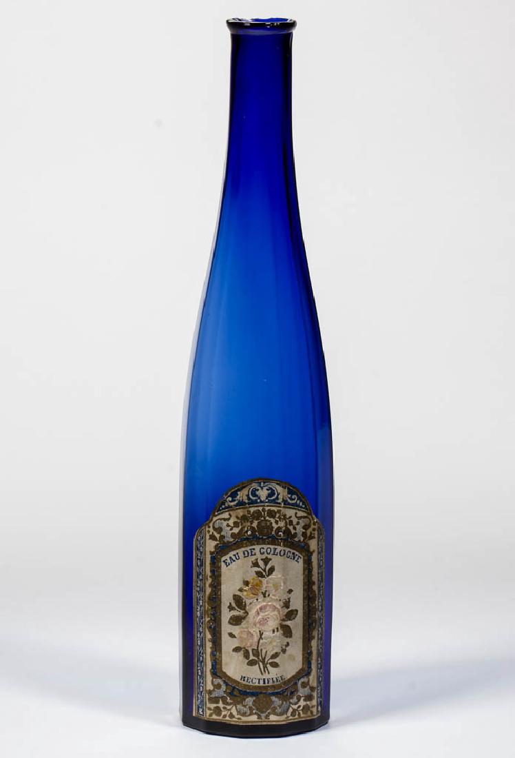 BLOWN-MOLDED PANELED COMMERCIAL COLOGNE BOTTLE (1 of 1)