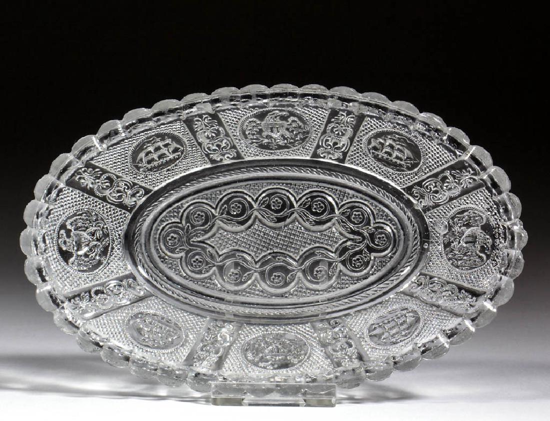 PRESSED LACY EAGLE AND CONSTITUTION OVAL DISH (1 of 1)