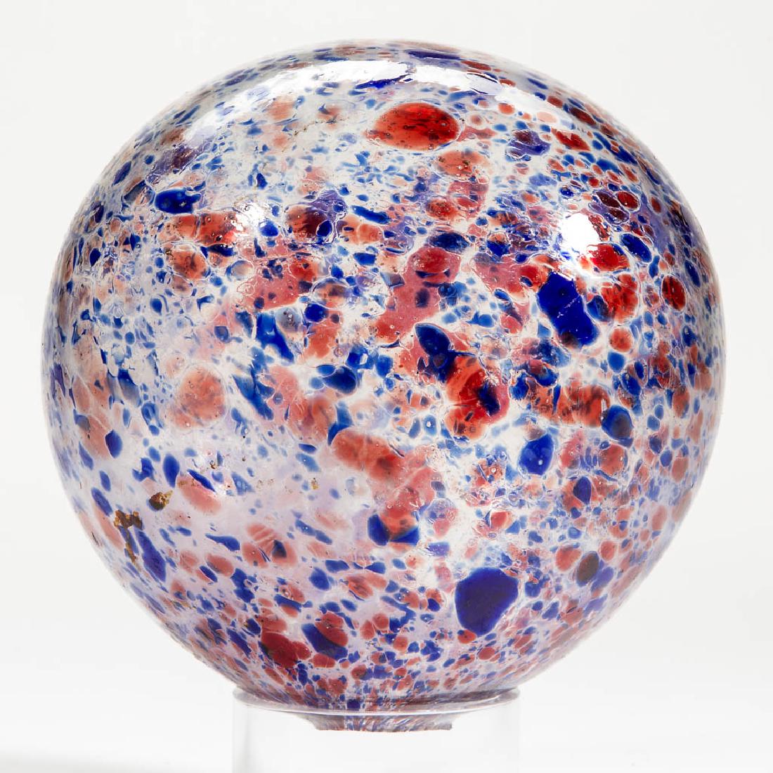 FREE-BLOWN MOTTLED GLASS WITCH BALL (1 of 1)