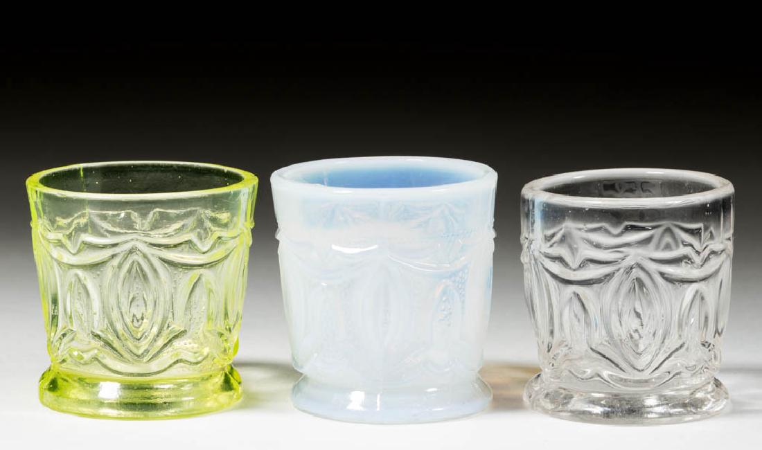 PRESSED LACY POINTED OVAL TOY TUMBLERS, LOT OF THREE (1 of 1)