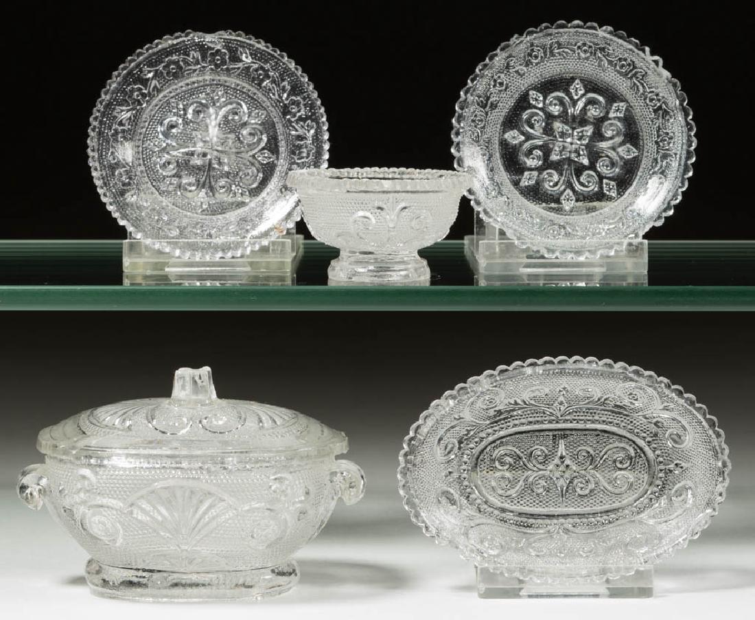 ASSORTED PRESSED LACY TOY ARTICLES, LOT OF FIVE (1 of 1)