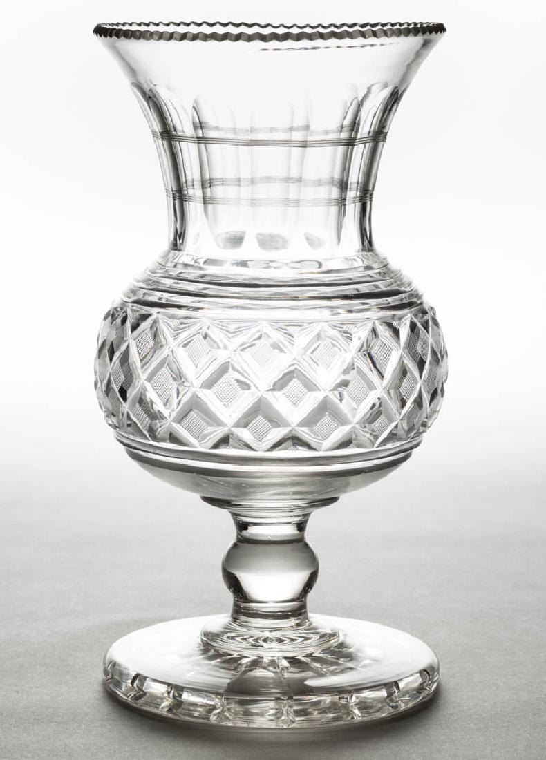 CUT STRAWBERRY DIAMOND CELERY GLASS / VASE (1 of 1)