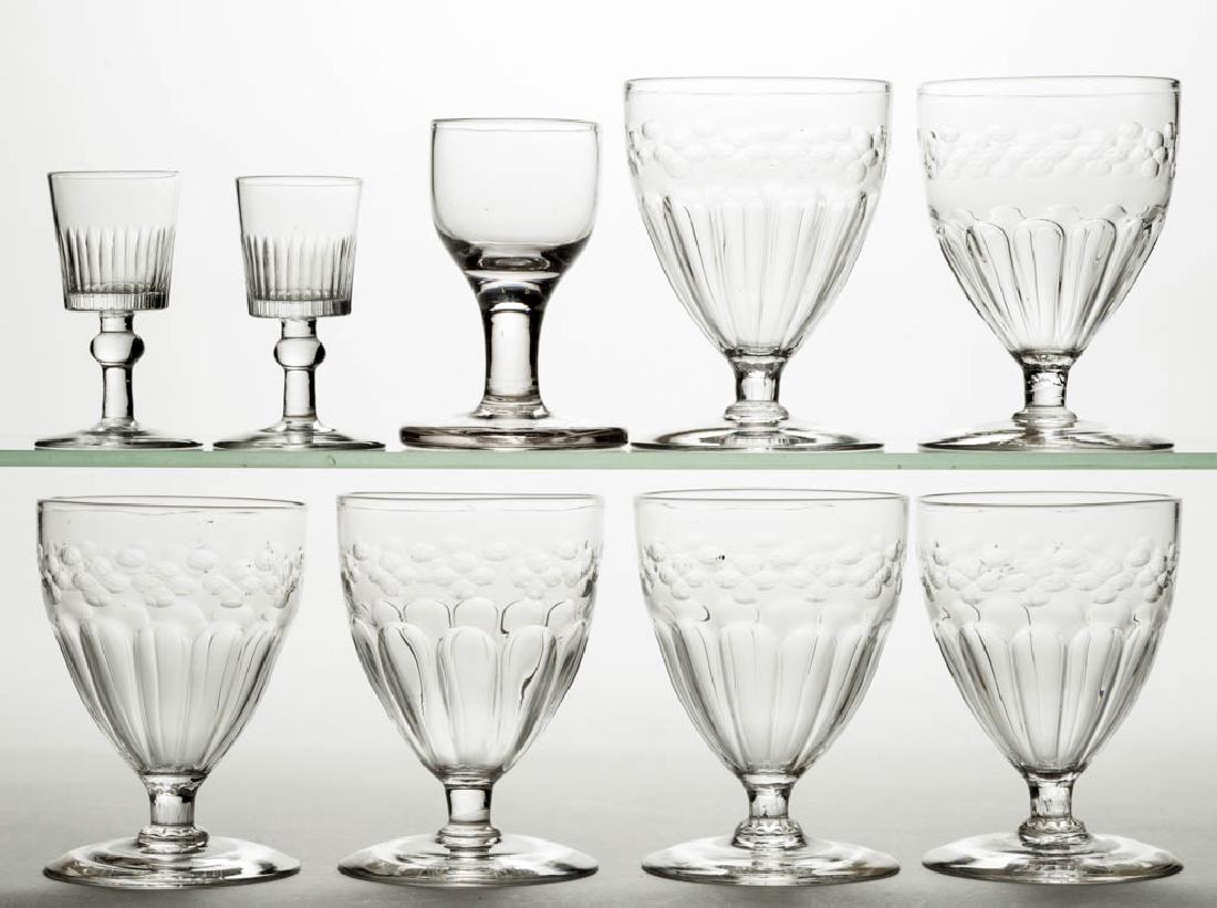 ASSORTED BLOWN DRINKING VESSELS, LOT OF NINE (1 of 1)