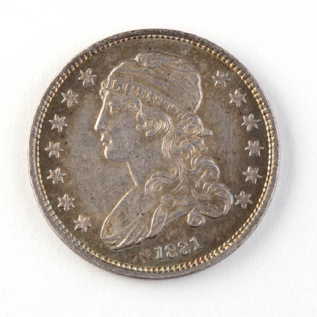UNITED STATES 1831 25C CAPPED BUST SILVER COIN (1 of 2)