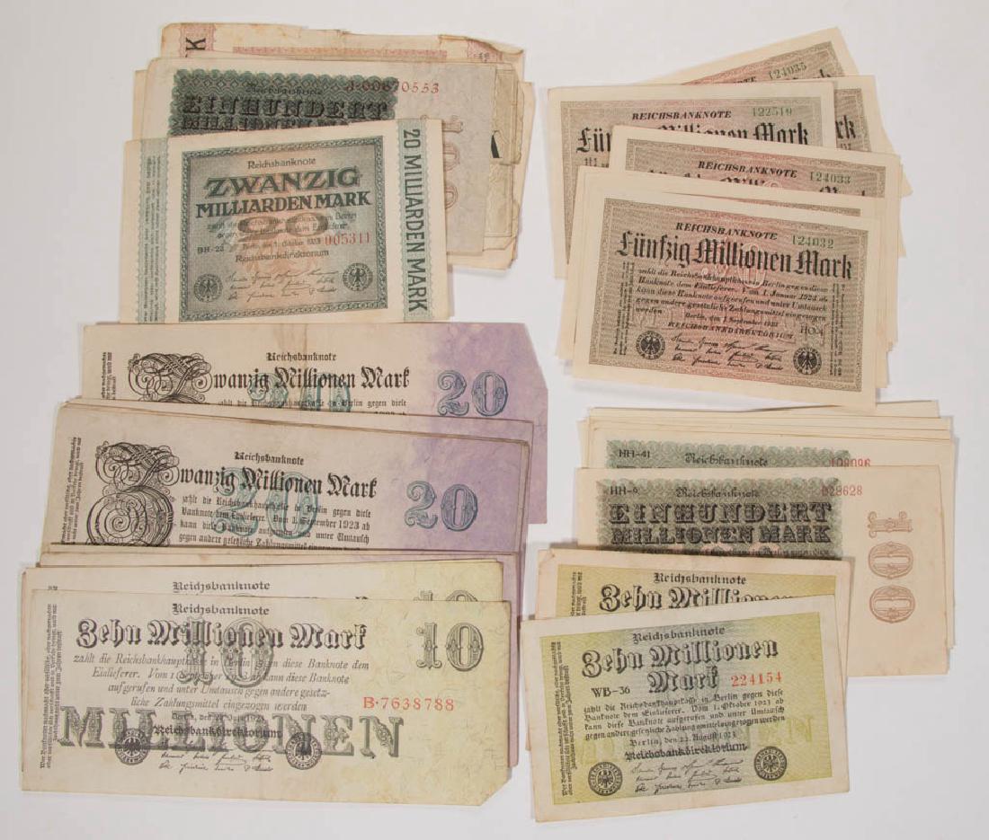 ASSORTED GERMAN BANKNOTES, LOT OF 44 (1 of 2)