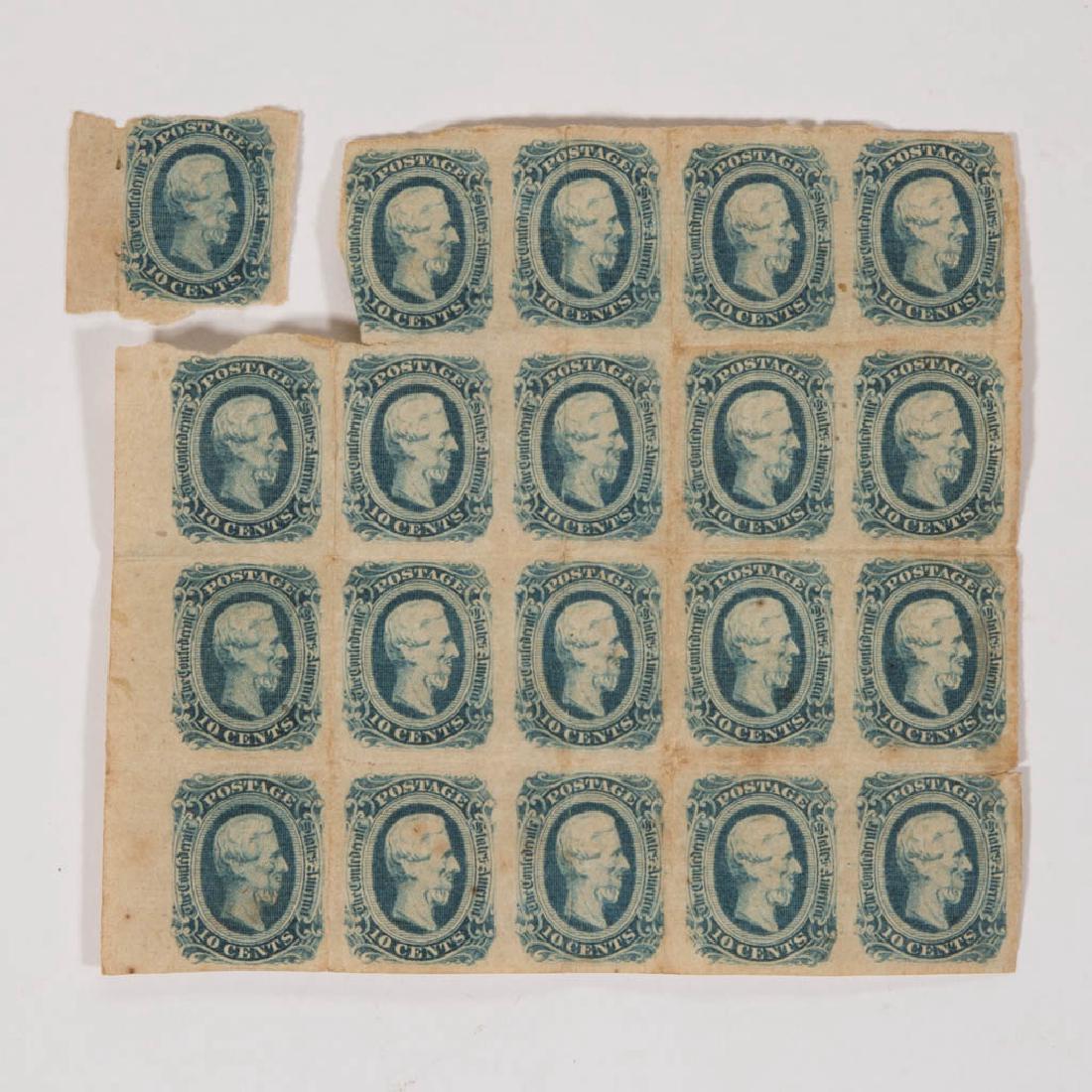 CONFEDERATE STATES 10 CENTS CIVIL WAR STAMPS (1 of 1)