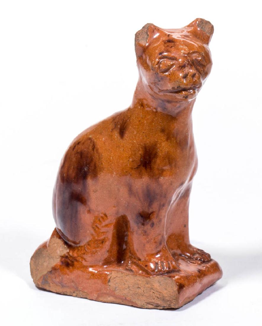 VIRGINIA OR PENNSYLVANIA EARTHENWARE / REDWARE SEATED (1 of 6)