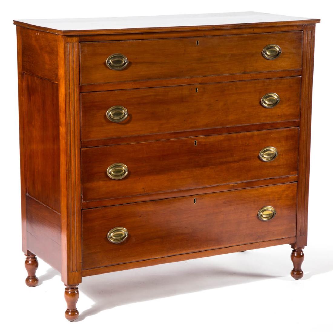 KENTUCKY LATE FEDERAL CHERRY CHEST OF DRAWERS (1 of 3)