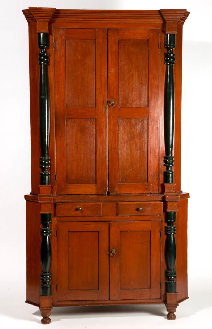 PENNSYLVANIA PAINTED POPLAR CORNER CUPBOARD (1 of 2)