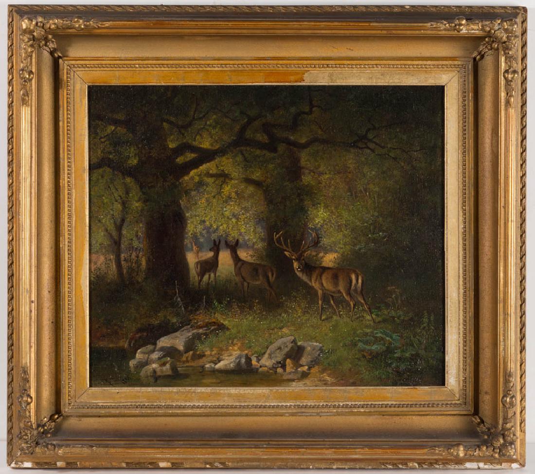 CARL OSWALD ROSTOSKY (GERMAN, 1839-1868) LANDSCAPE (1 of 3)