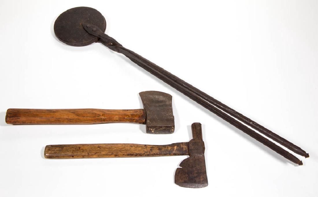 EARLY WROUGHT-IRON ARTICLES, LOT OF THREE (1 of 3)