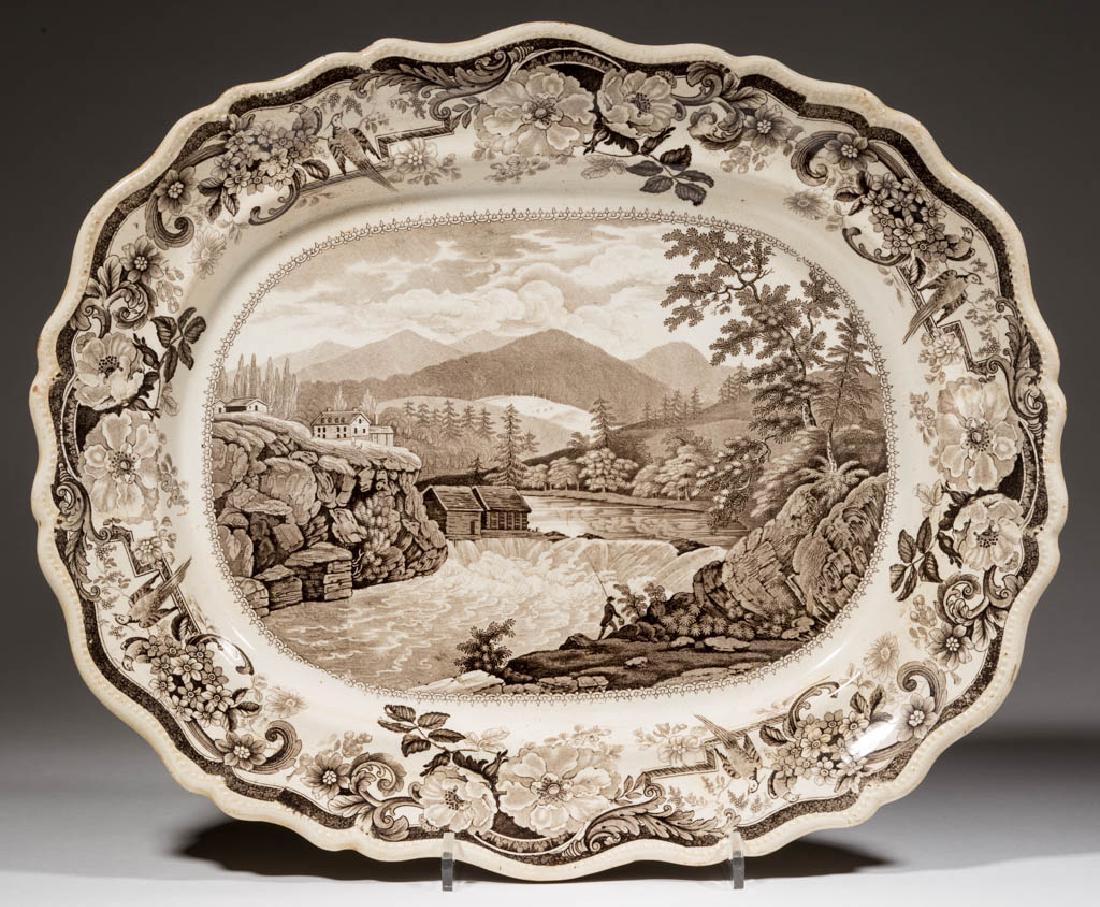 STAFFORDSHIRE TRANSFER-PRINTED HUDSON RIVER NEW YORK (1 of 1)