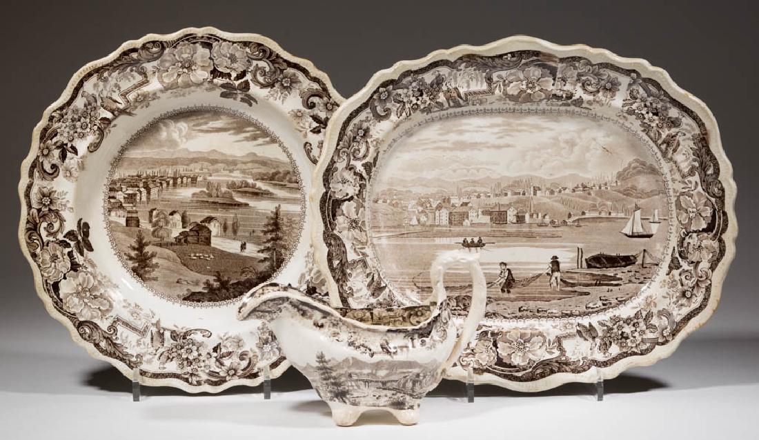 STAFFORDSHIRE TRANSFER-PRINTED HUDSON RIVER NEW YORK (1 of 1)