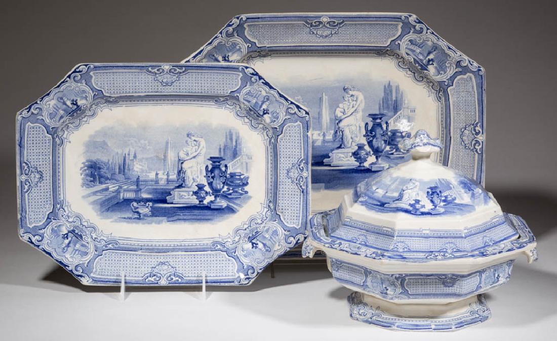 STAFFORDSHIRE TRANSFER-PRINTED CORELLA CERAMIC SERVING (1 of 1)