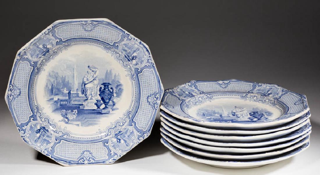 STAFFORDSHIRE TRANSFER-PRINTED CORELLA CERAMIC PLATES, (1 of 1)