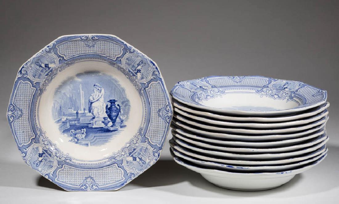 STAFFORDSHIRE TRANSFER-PRINTED CORELLA CERAMIC SOUP (1 of 1)