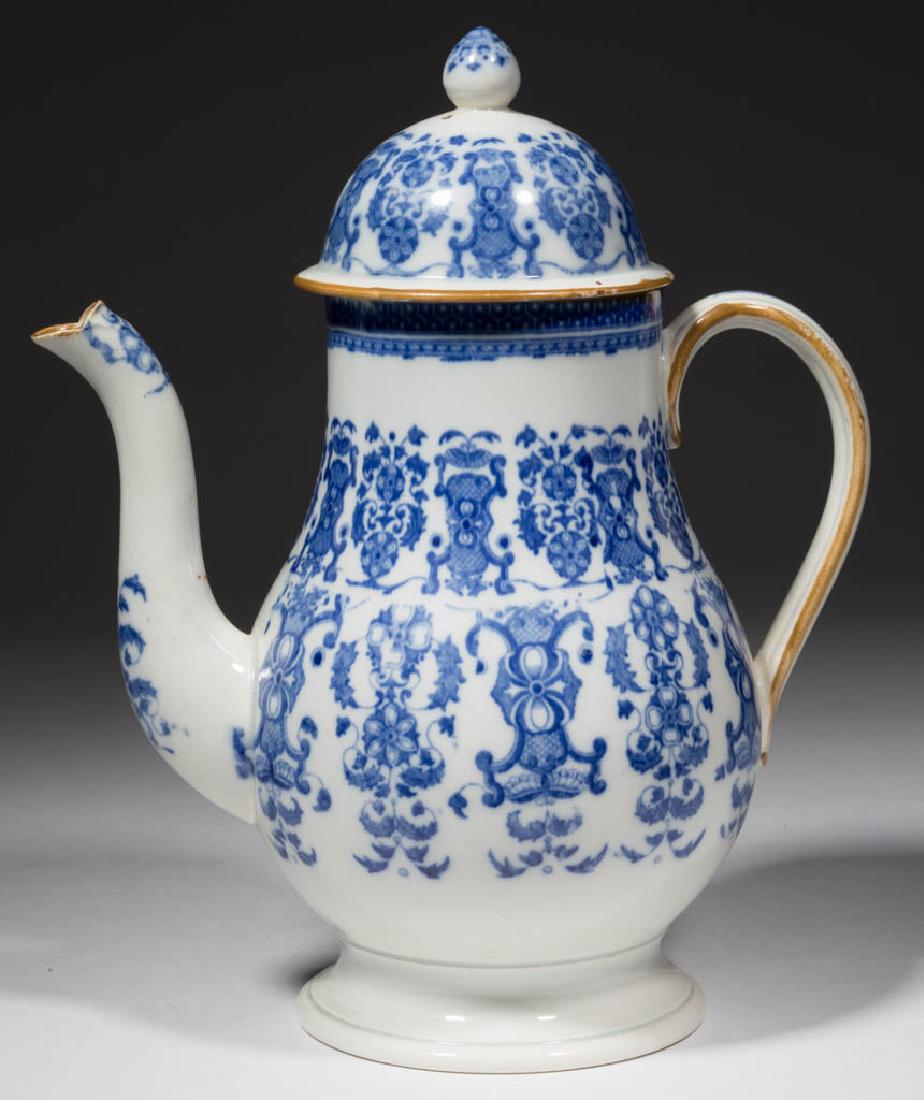 STAFFORDSHIRE TRANSFER-PRINTED PEARLWARE CERAMIC TEAPOT (1 of 3)