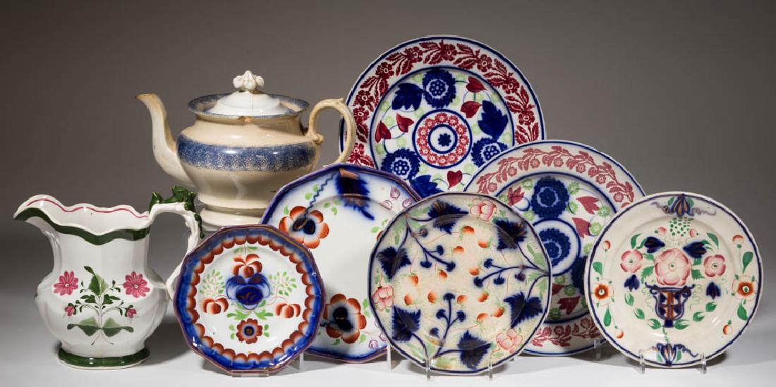 ENGLISH CERAMIC ARTICLES, LOT OF EIGHT (1 of 1)