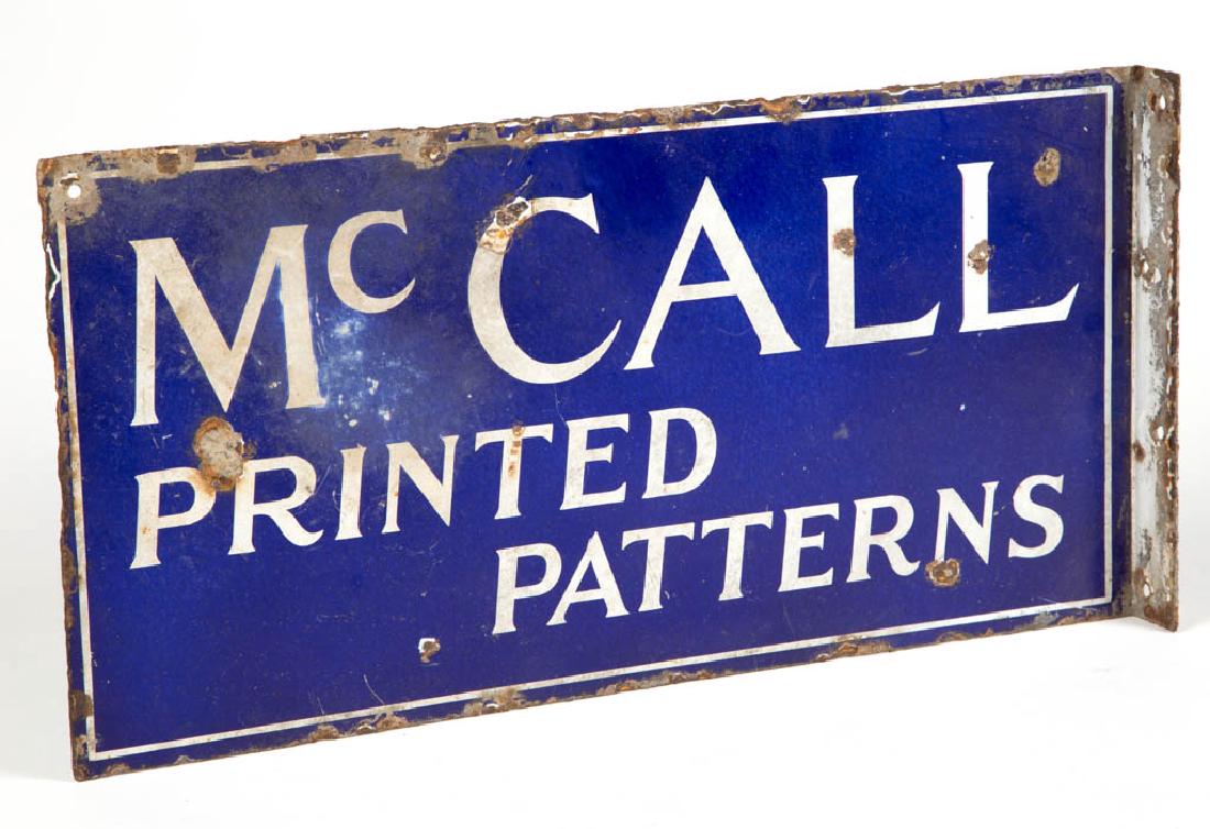 MCCALL PRINTED PATTERNS PORCELAIN ADVERTISING SIGN (1 of 2)