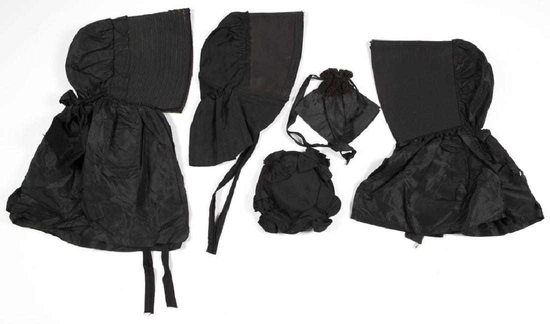 ASSORTED BLACK / MOURNING ARTICLES, LOT OF FIVE (1 of 1)