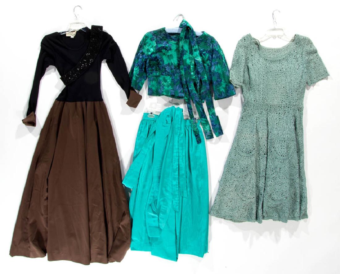 MID-CENTURY MODERN DESIGNER DRESSES / SKIRTS, LOT OF (1 of 6)