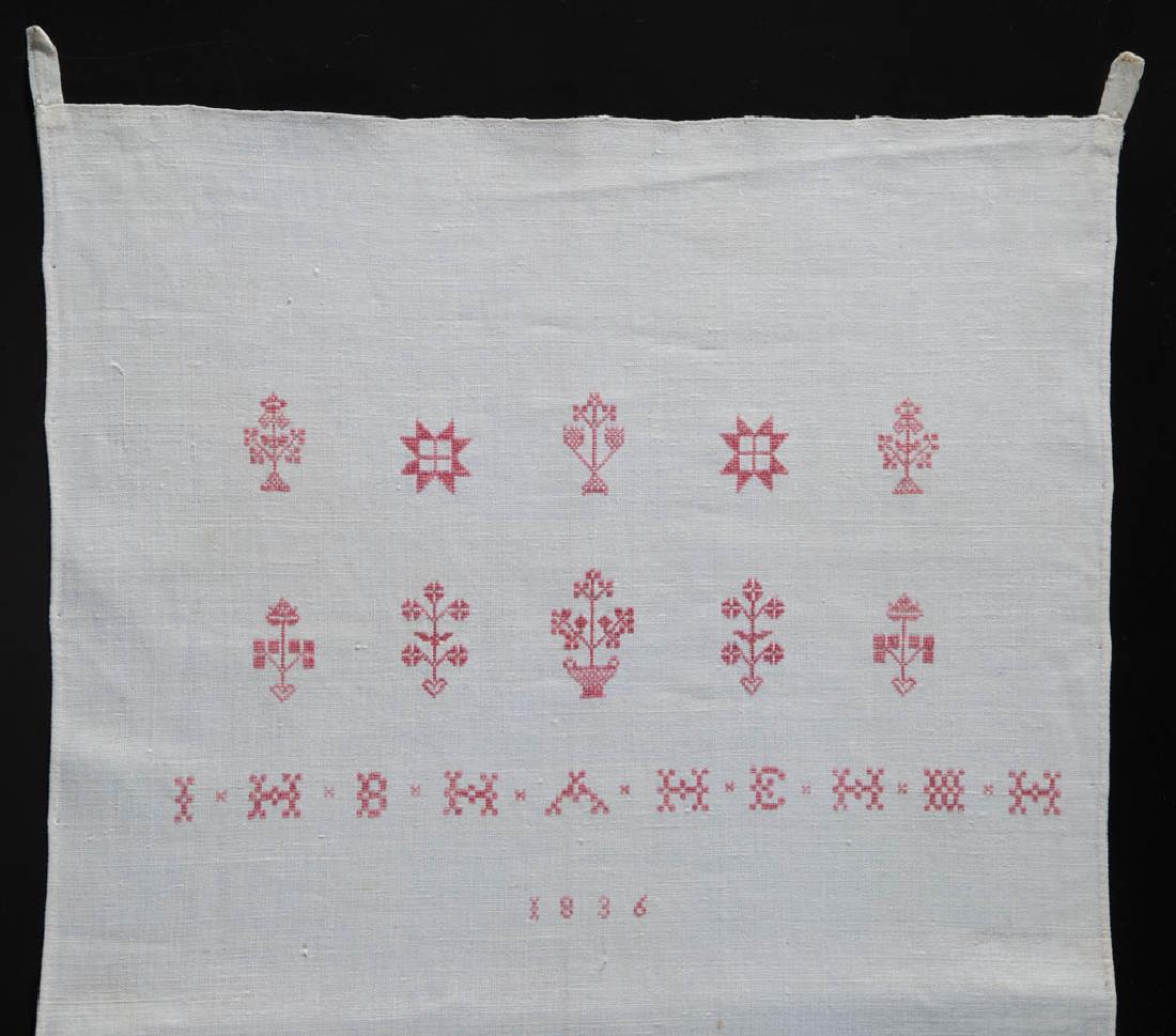PENNSYLVANIA DATED LINEN PLAIN-WEAVE HAND TOWEL / SHOW (1 of 3)