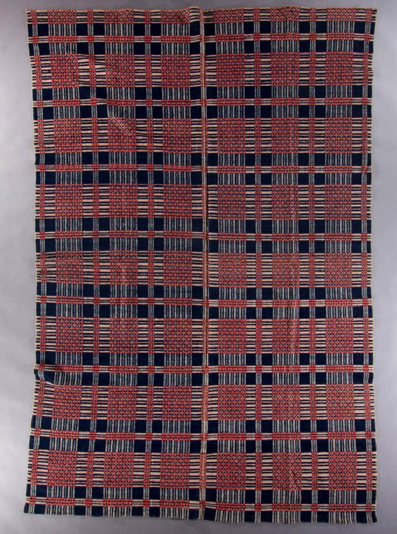 VIRGINIA GEOMETRIC OVERSHOT COVERLET (1 of 2)