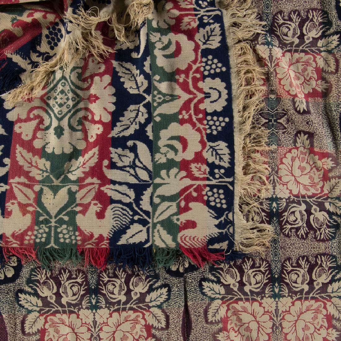 AMERICAN JACQUARD WOVEN COVERLETS, LOT OF TWO (1 of 6)