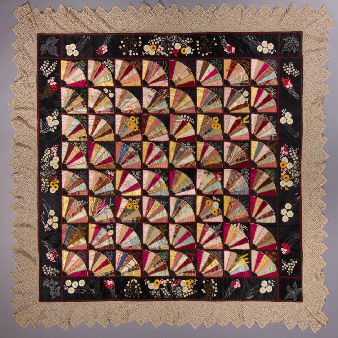 RICHMOND, VIRGINIA DATED PIECED CRAZY QUILT (1 of 10)