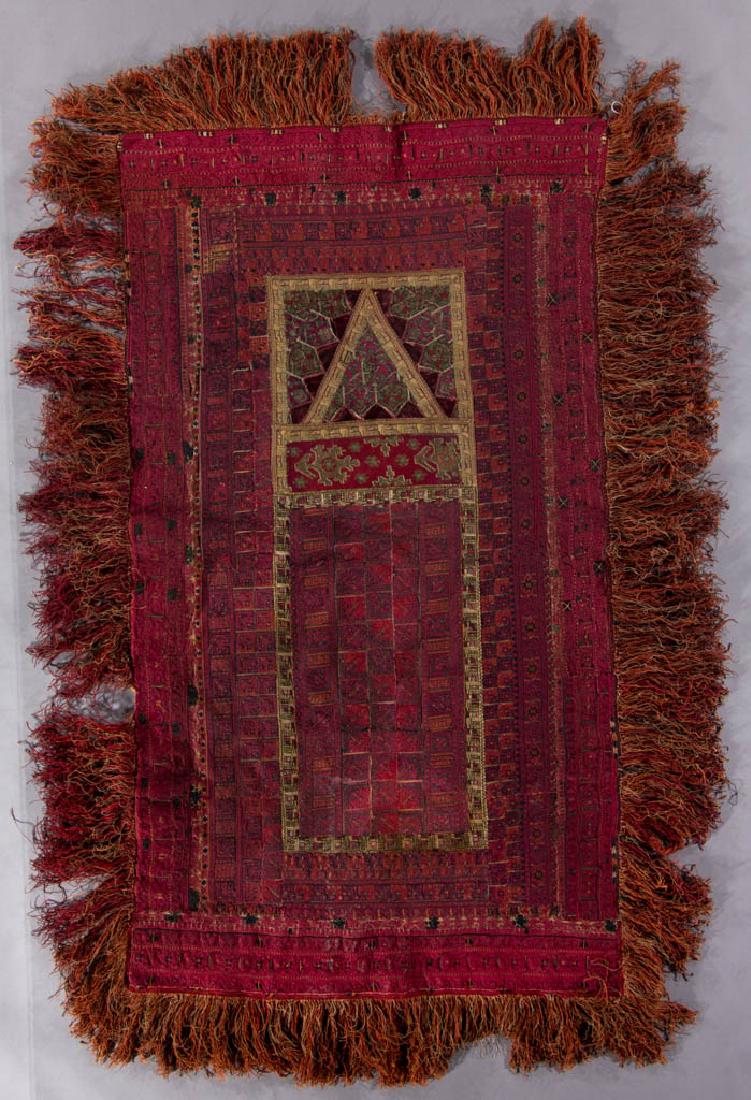 ANTIQUE INDO-PERSIAN OR RUSSIAN WOVEN AND PIECED PRAYER (1 of 7)