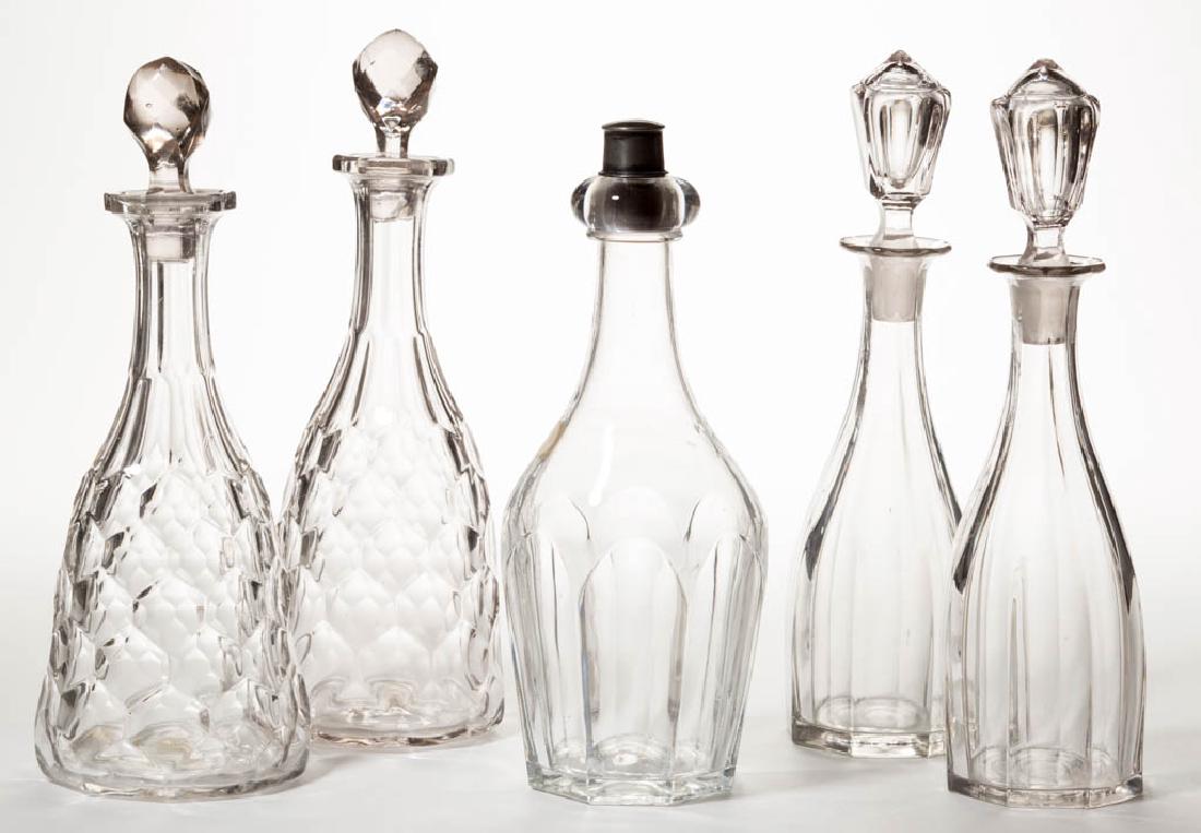 ASSORTED EAPG DECANTERS, LOT OF FIVE (1 of 1)