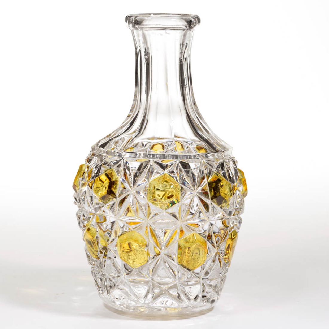 BIG BUTTON - AMBER-STAINED WATER CARAFE / BOTTLE (1 of 1)