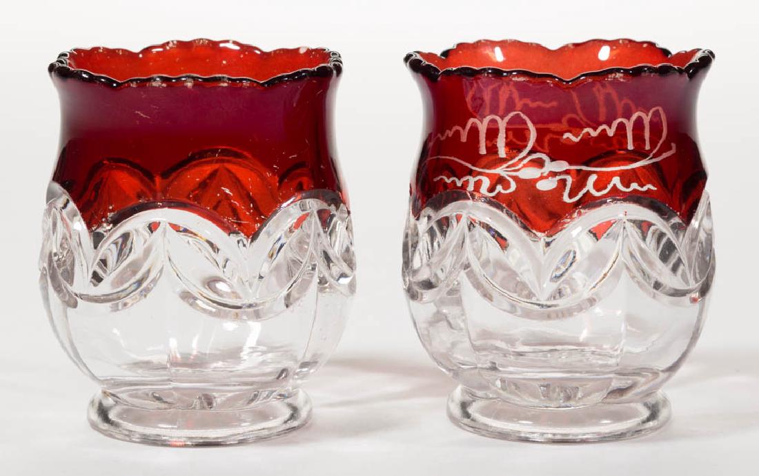 DOUBLE ARCH / INTERLOCKING CRESCENTS - RUBY-STAINED (1 of 1)