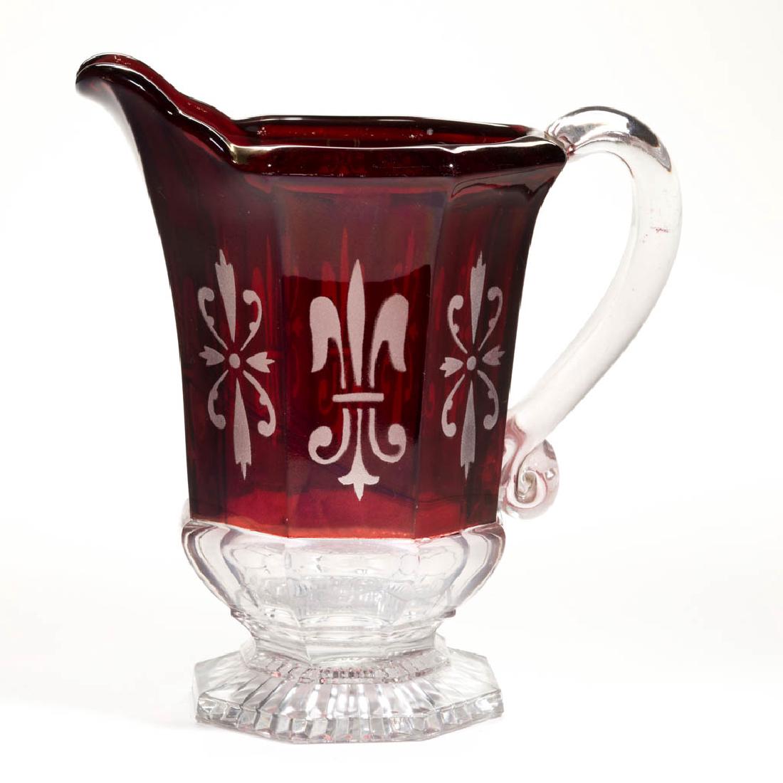 DOUGLASS (OMN) - RUBY-STAINED WATER PITCHER (1 of 1)