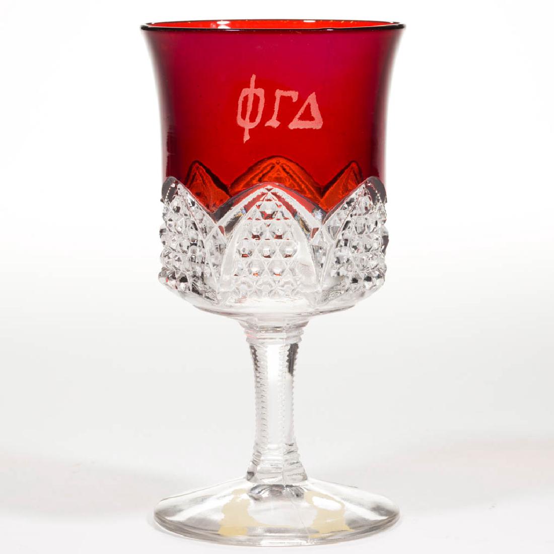 DUNCAN NO. 39 / BUTTON ARCHES - RUBY-STAINED (1 of 1)